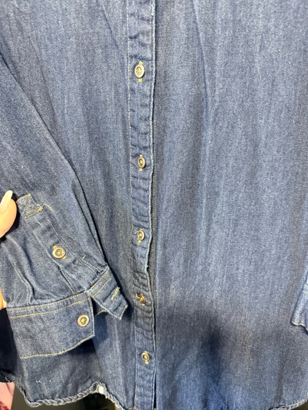 Forever 21 Dark Blue Denim Shirt Dress - Picture 4 of 7